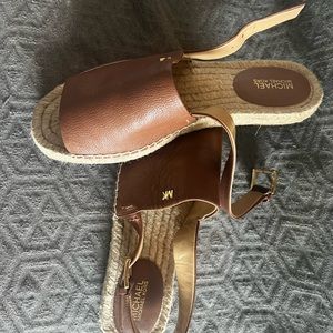 Michael Kors flat leather espadrilles Size 7.5